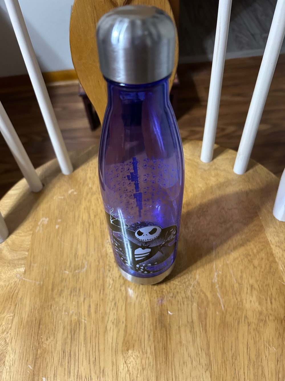 Blue Stainless-Top Reusable Water Bottle with Character Design